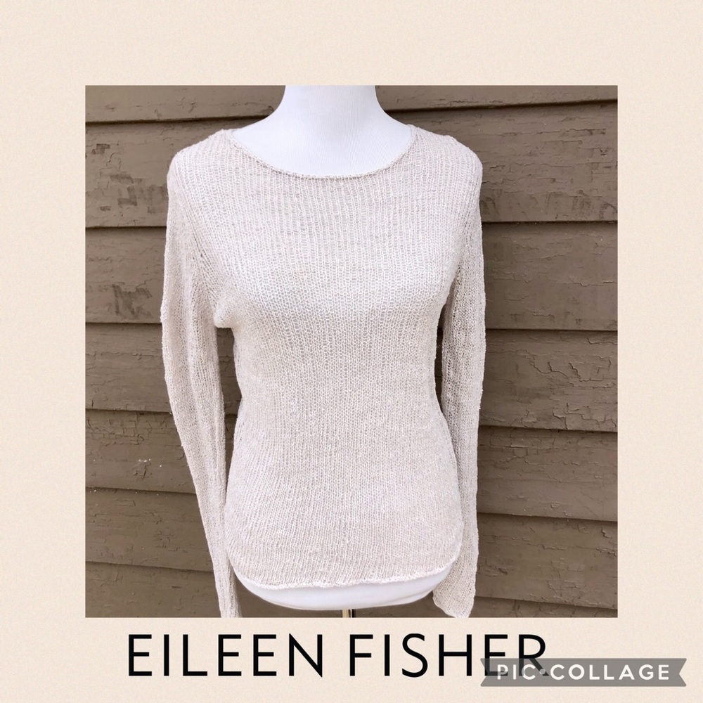 Eileen Fisher Italian yarn light sweater!